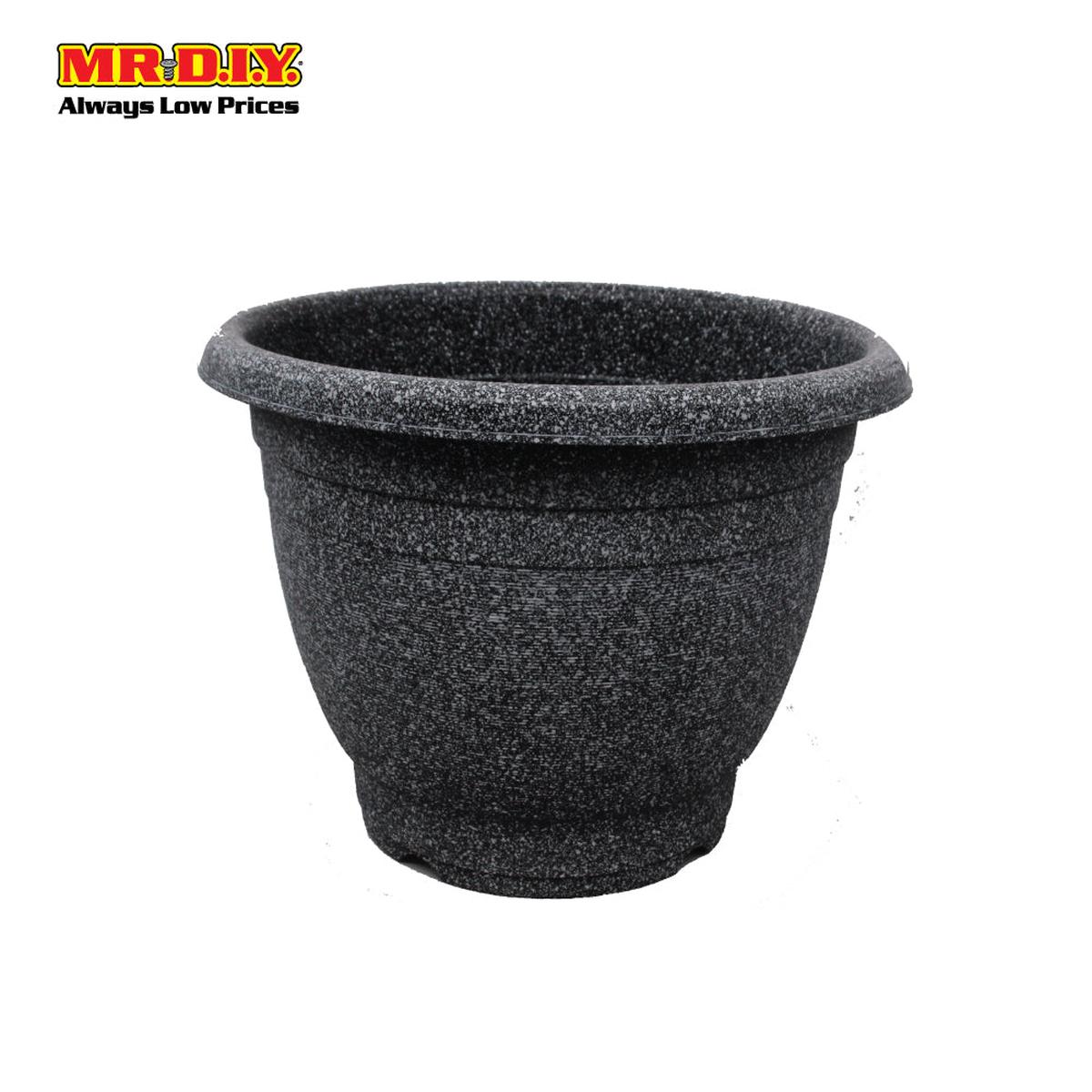 (MrDiy) Oval Vase 26X 20Cm Hg-1903Py Black