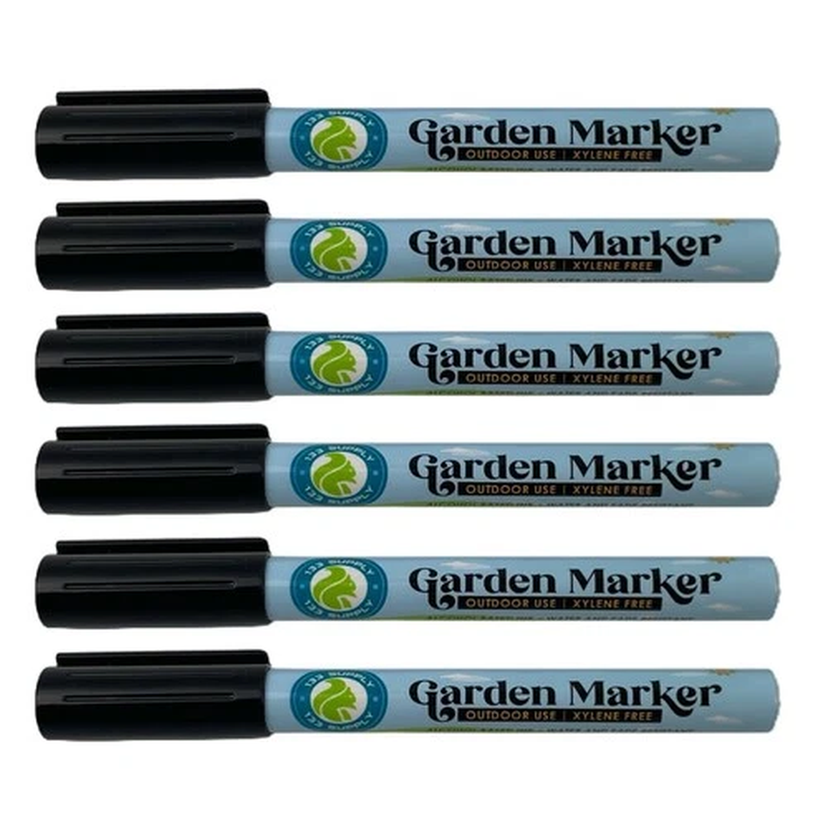- 6 Pack Garden Marker Pen Permanent Markers Black (UV Fade Resistant Marker ...