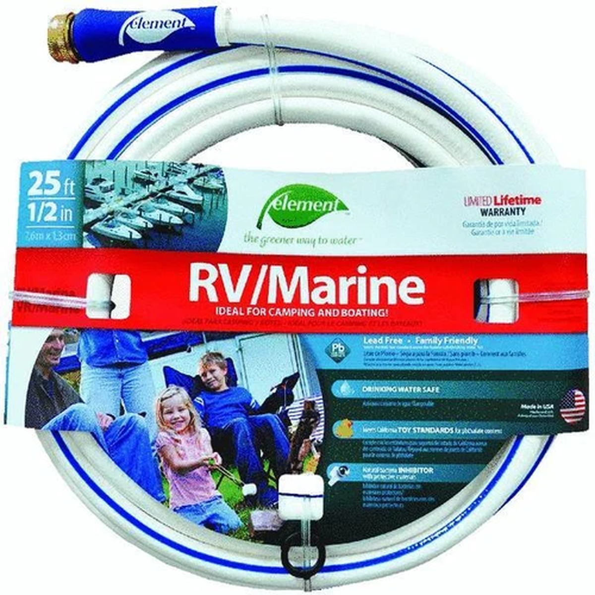 (5)-1/2"X25'Marine Watering Garden Hose Colorite/Swan ELMRV12025 camping boating