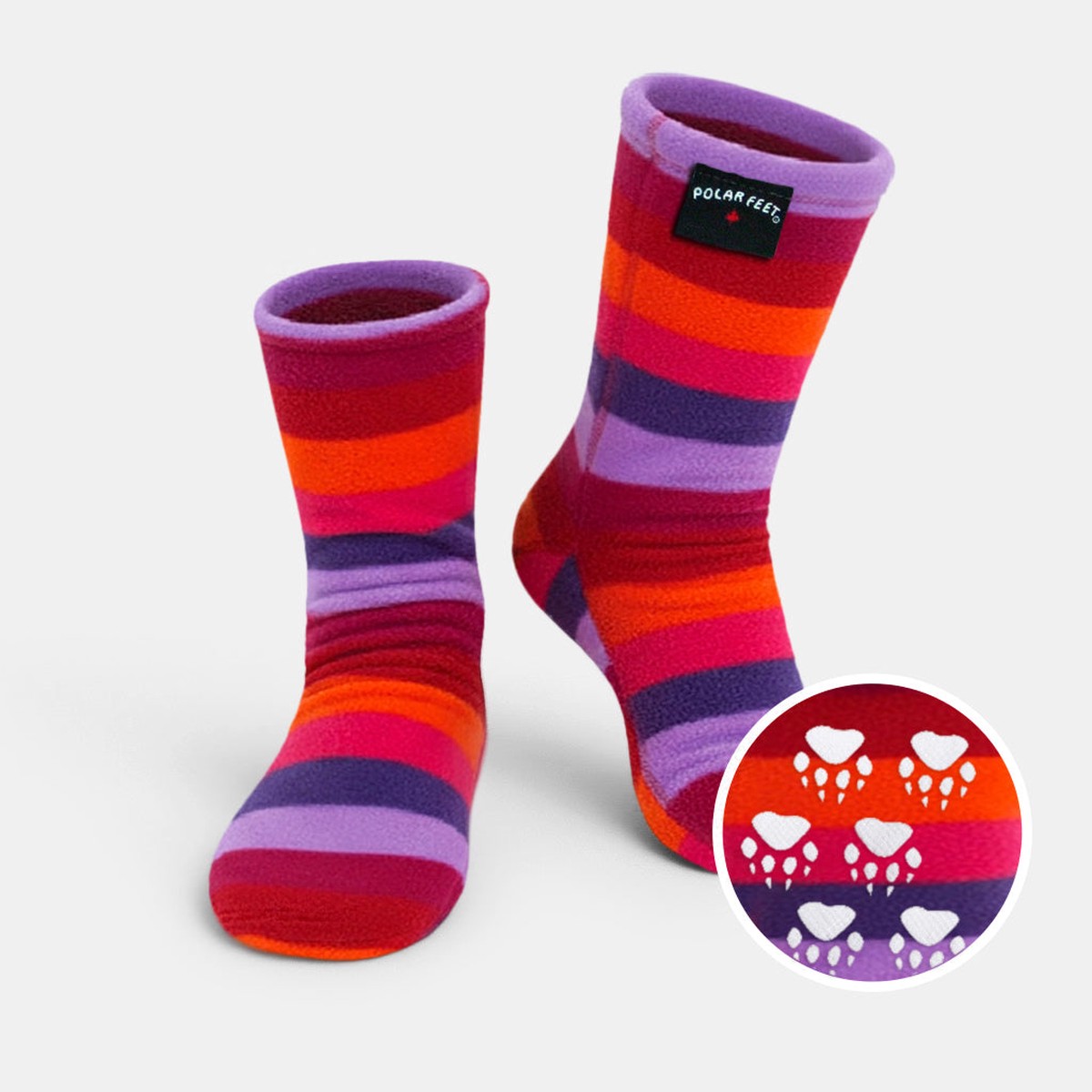 Kids Nonskid Fleece Socks - Jelly Bean MShoeSize9-10