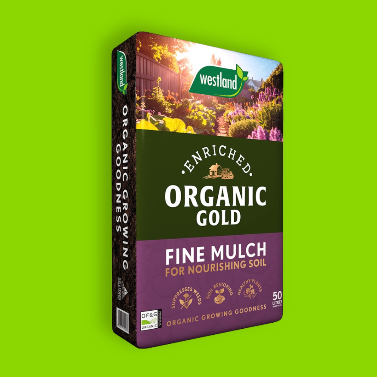 Organic Gold Fine Mulch 50Ltr Handy Bag