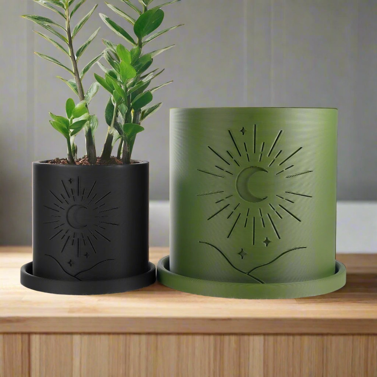 Moon Planter 5InchDiameterRainbowWithoutDripTray