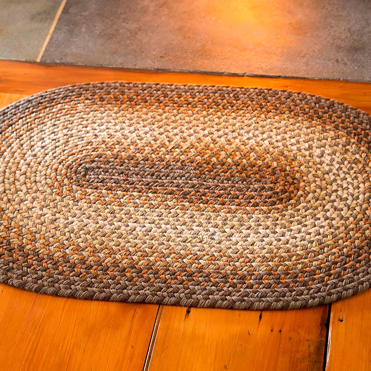 Usa-Made Wool Braided Virginia Rug Green2