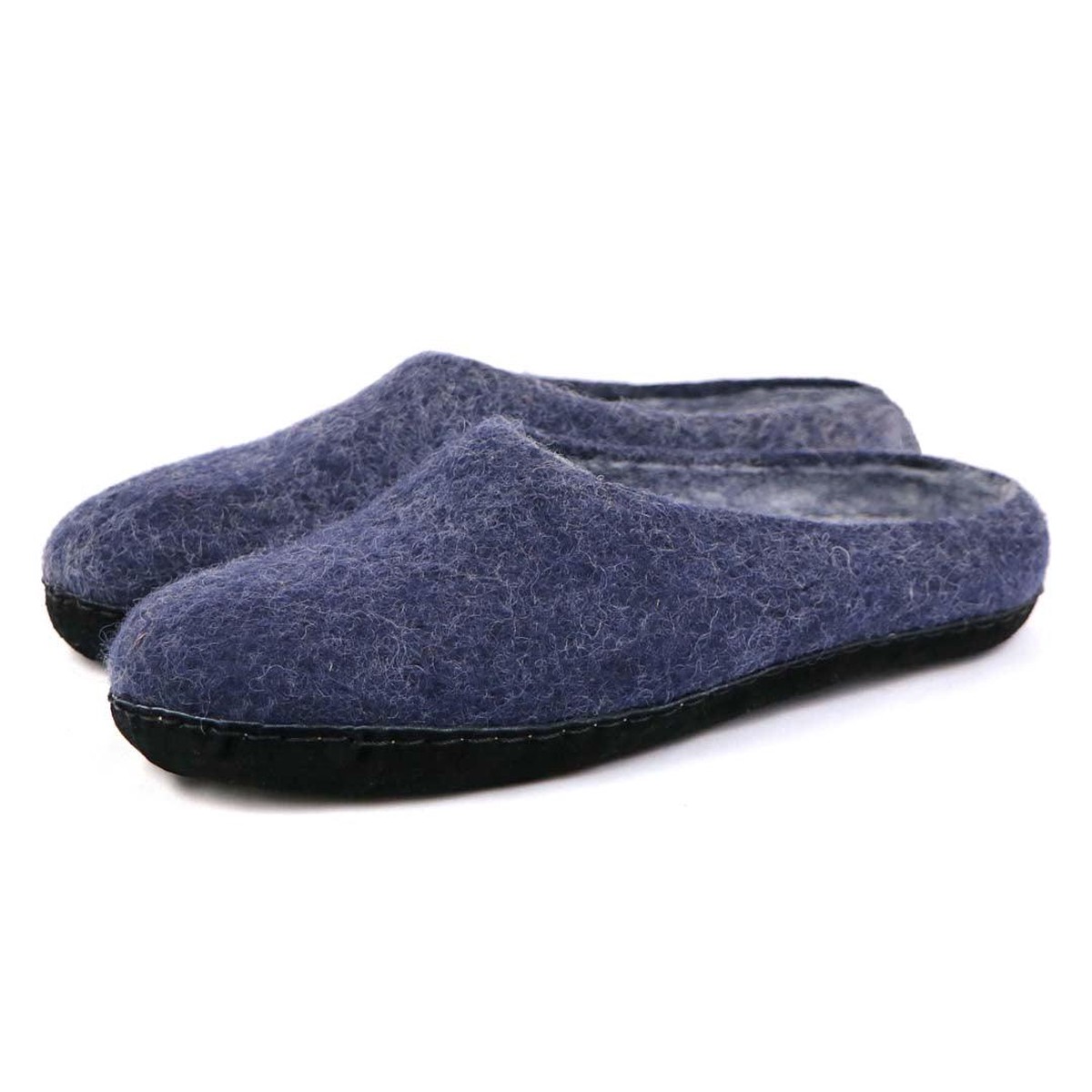 Mens Astoria Noir Wool House Slippers Charcoal44