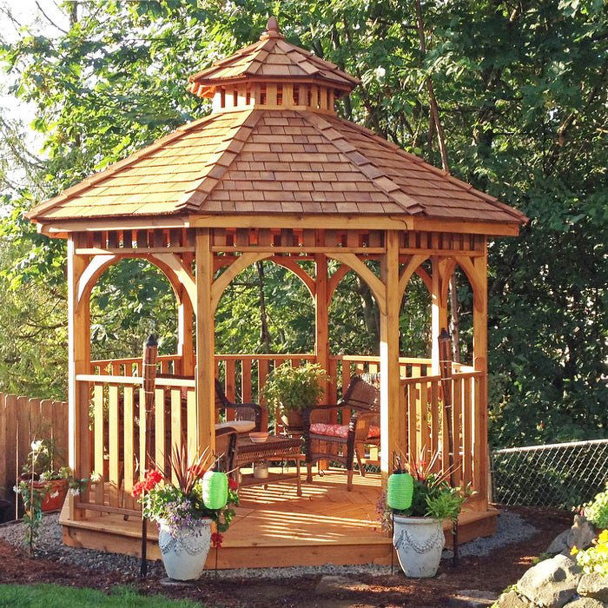10 Cedar Panelized Octagon Gazebo