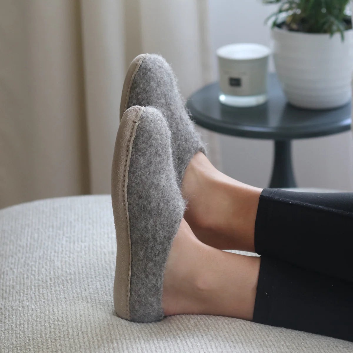 Womens Newport Wool House Shoe Oatmeal37