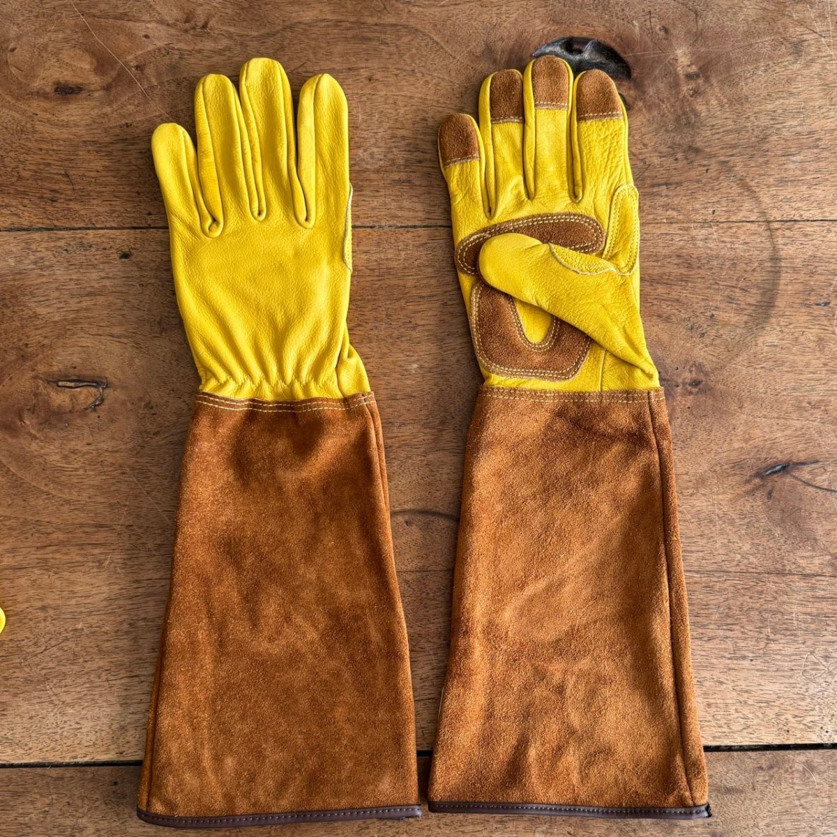 Long Garden Gloves Rose Thorn Pruning Gloves (Soft Cowhide) M